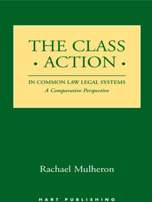 cover image of The Class Action in Common Law Legal Systems